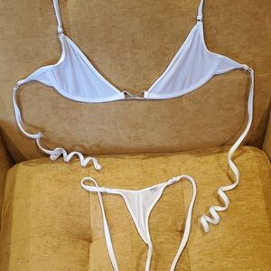 White Micro Bikini Set - Women's Swim Bikini